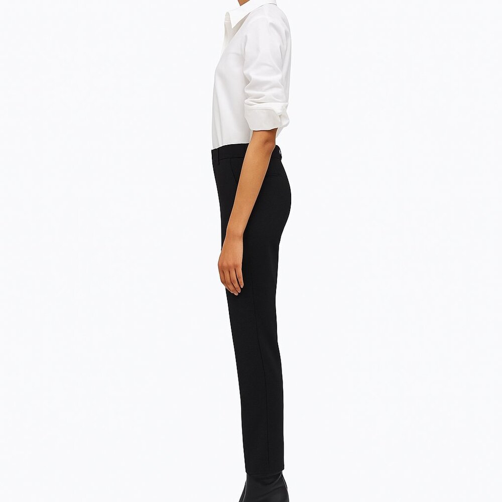 Helmut Lang Classic SKINNY leg High Waisted Cropped Black Pant 4 - Picture 2 of 15